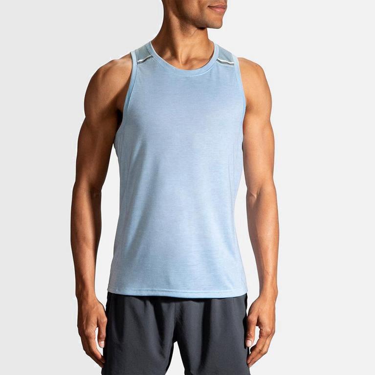 Brooks Distance - Camiseta Sin Mangas Hombre - Azules (BX4051376)